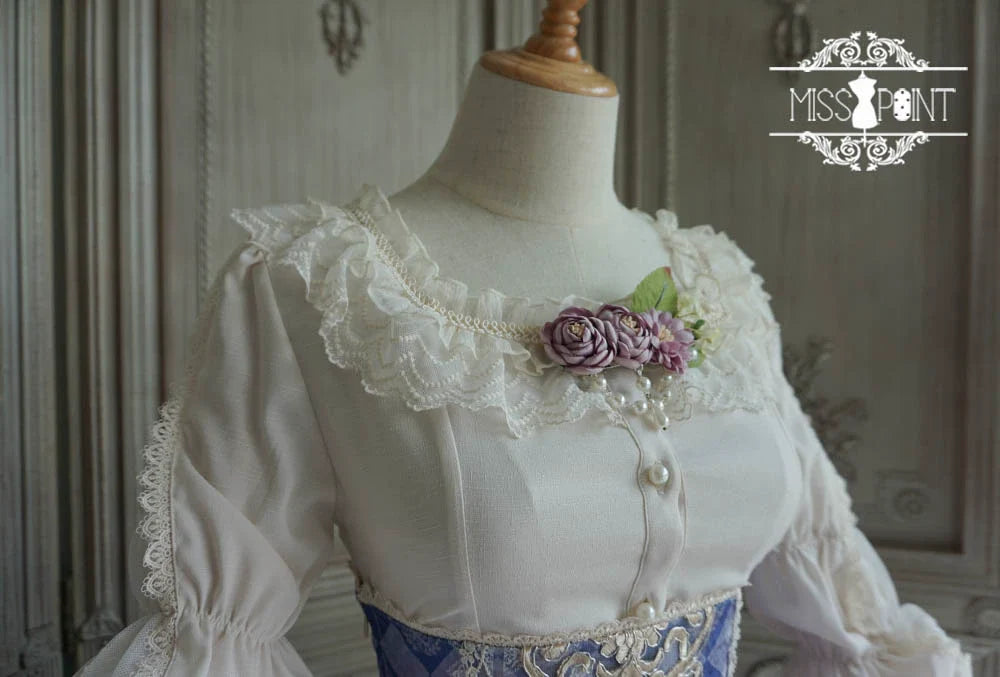 Miss Point - Elizabeth Meow - Classic Lolita Blouse Lotus Root Sleeve Lolita Shirt