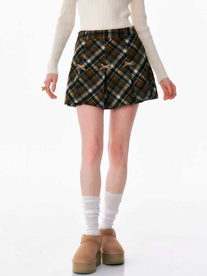 A-line plaid skirt【s0000010164】