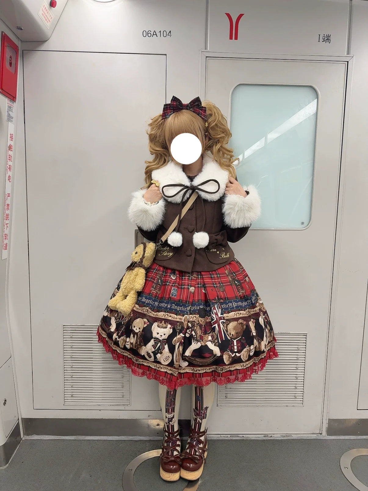 Sara Bell - Winter Story - Winter Kawaii Lolita Short Coat, Detachable Fur Collar