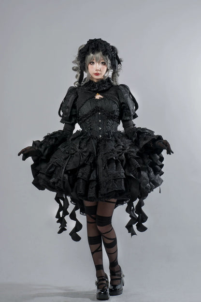 Smoothy - Caliburn - Gothic Lolita JSK Dress with Bolero with Detachable Sleeves