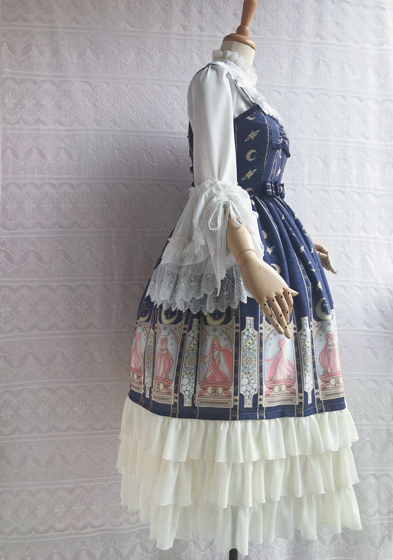 Yilia - Constellation Printing Chiffon Lolita JSK Dress