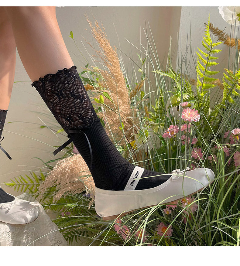 WAGUIR - Sweet Lolita Accessory Patchwork Lace Pile Socks