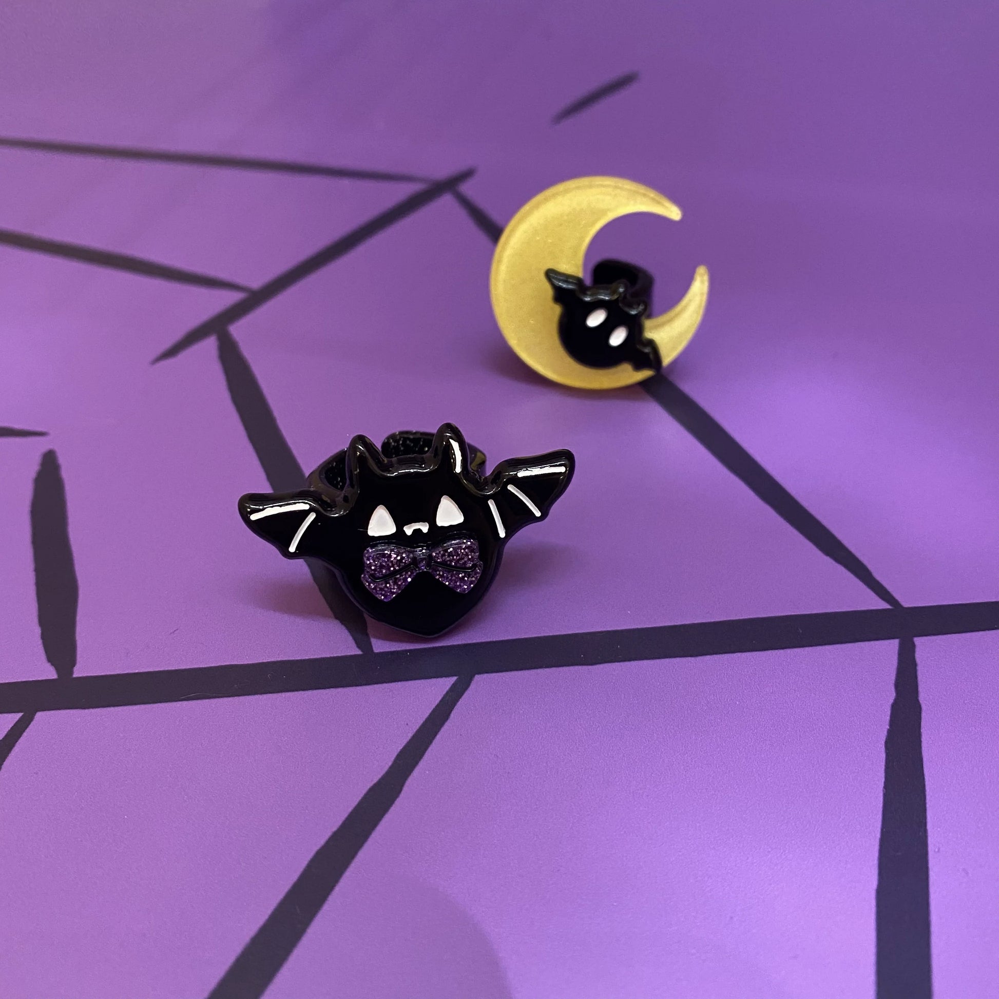 Halloween Alice - Chubby Bat - Halloween Colorful Beads Lolita Necklace, Bat Accents