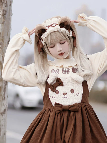 Besozealous - Handmade Lolita KC Animal Ear Coffee Hairband