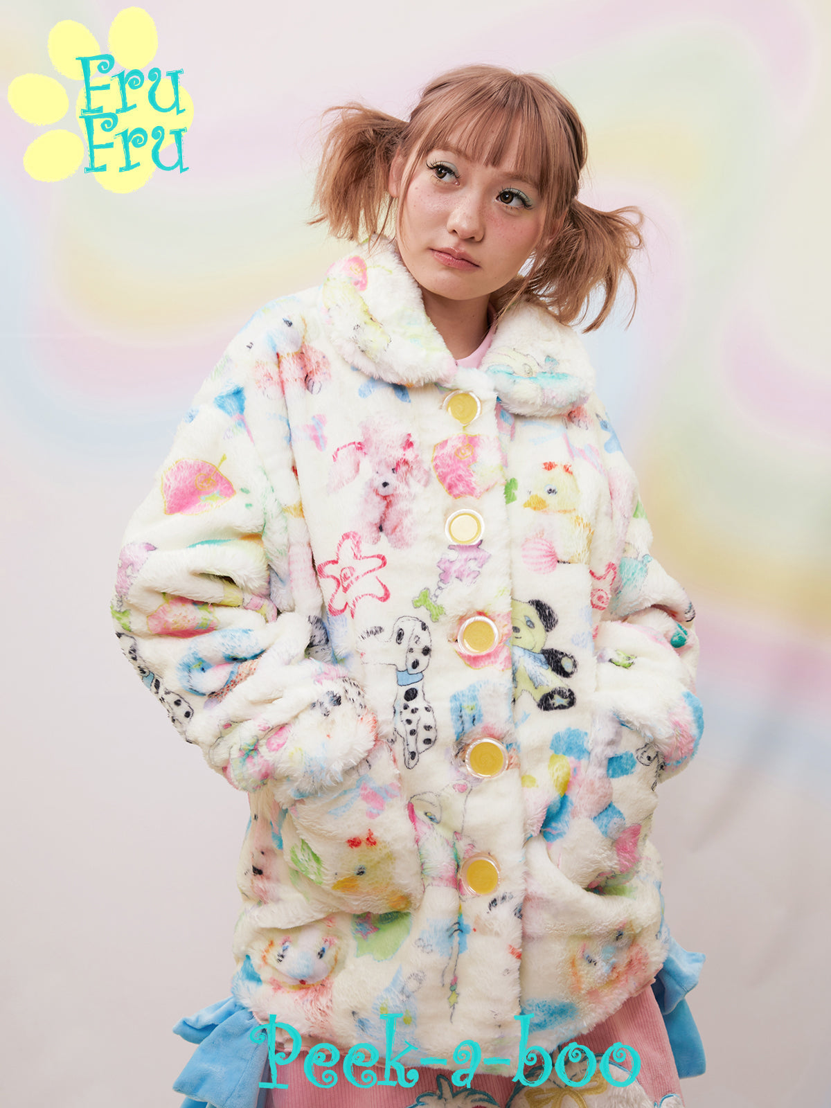 Printed Plush Warm Jacket