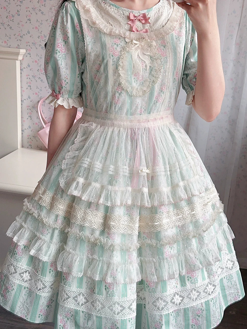 Miss Point - Customized Elegant Lolita OP Dress Cute Daily Girl Short Lolita Dress