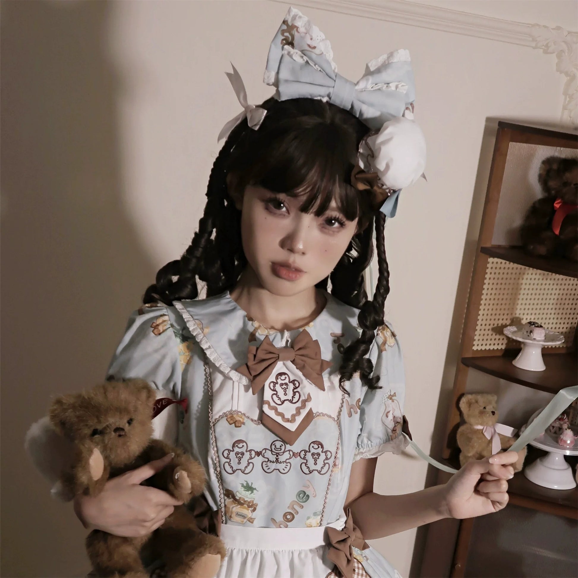 Babyblue - Bear Honey - Sweet Lolita Accessory Gingerbread Man Design