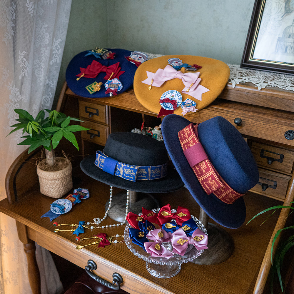 Miss Point - Berry Rose Lolita Accessories Collection KC Beret Necklace