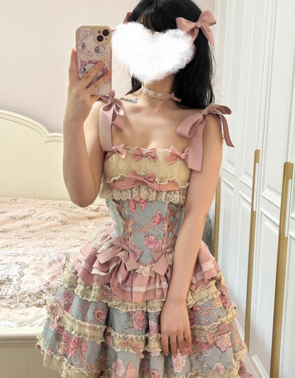 Sweet Wood - Jewel Rose - Plus Size Sweet Lolita Skirt Set in Separate Pieces