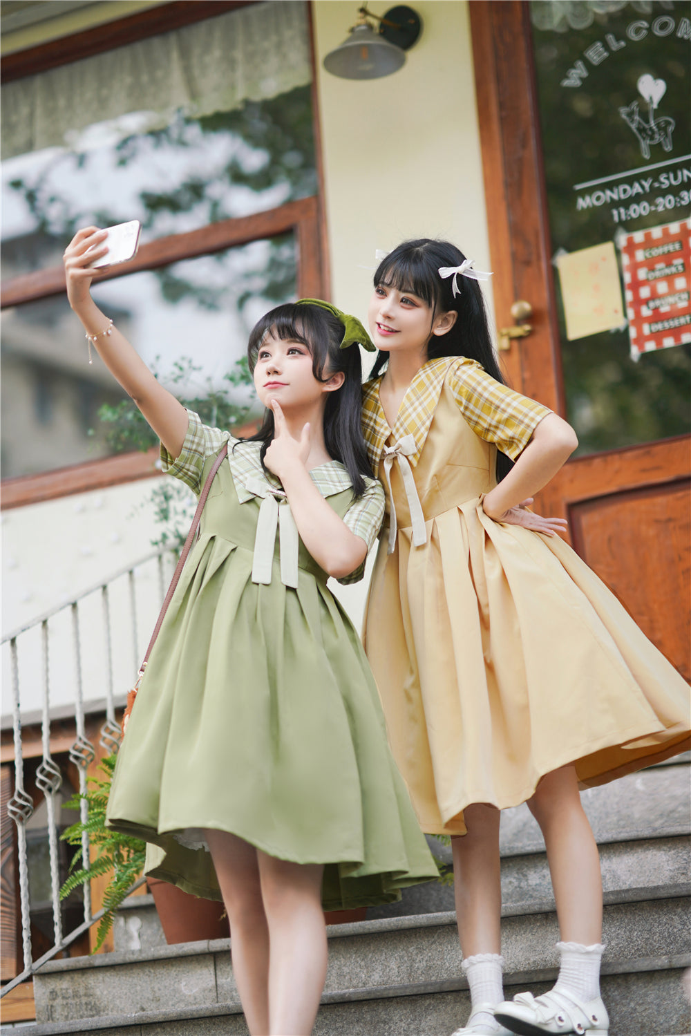 EESSILY - Macaron Waffle - Kawaii Lolita Short Sleeve Summer OP