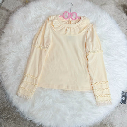 Chubby Cat Diary - Kawaii Lolita Ruffled Long Sleeve Innerwear