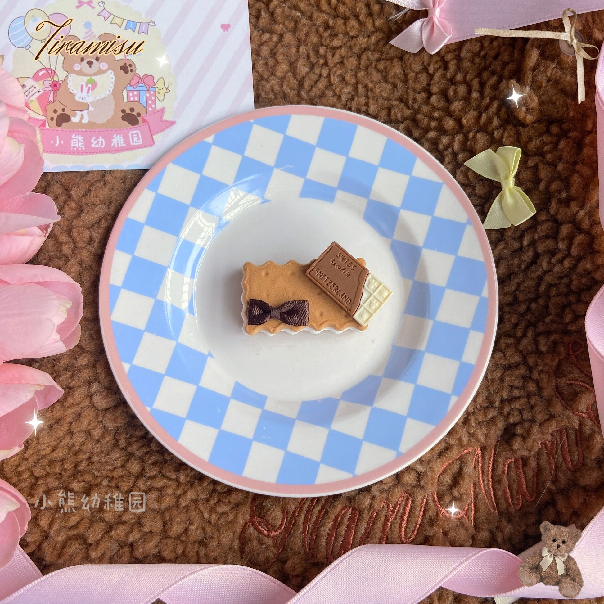 Bear Doll - Sweet Cookie Charm Set - Kawaii Lolita Necklace and Hairclip