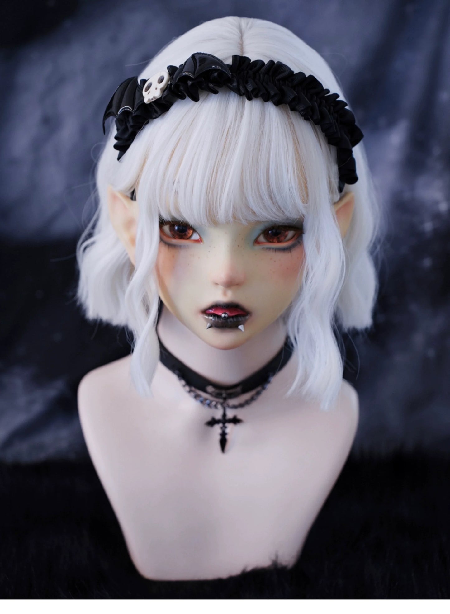 Strange Sugar - Gothic Hair Accessories Set Skulls Sharks Lolita Clips Headbands