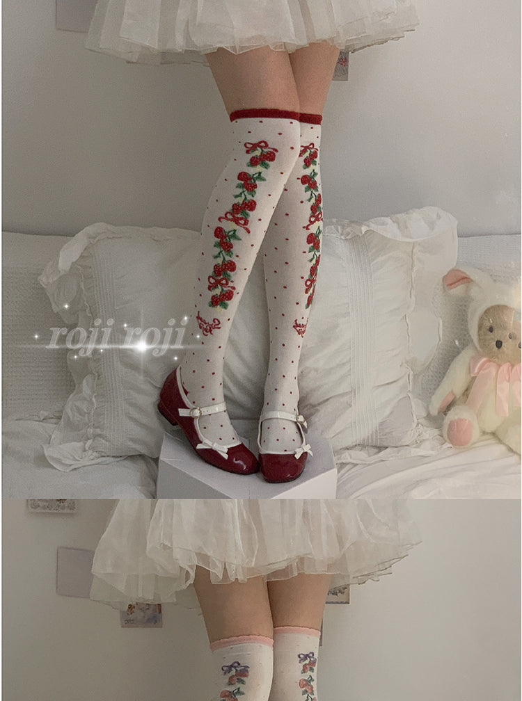 Roji Roji - Autumn Sweet Lolita Cotton Thigh-high Socks
