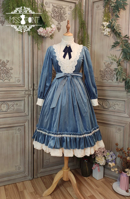 Miss Point - Customized Lolita Dress Vintage Elegant Velvet OP Dress