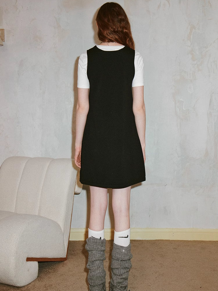 Sleeveless round neck dress【s0000007599】