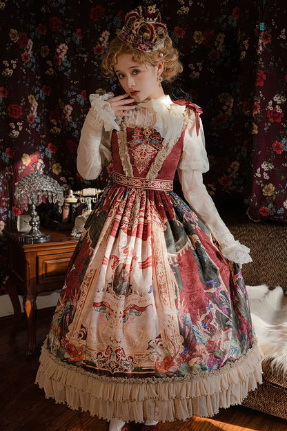 Miss Point - Kaleidoscope - Classical Lolita Shirt Dot Gauze Detachable Puff Sleeve Blouse Customized