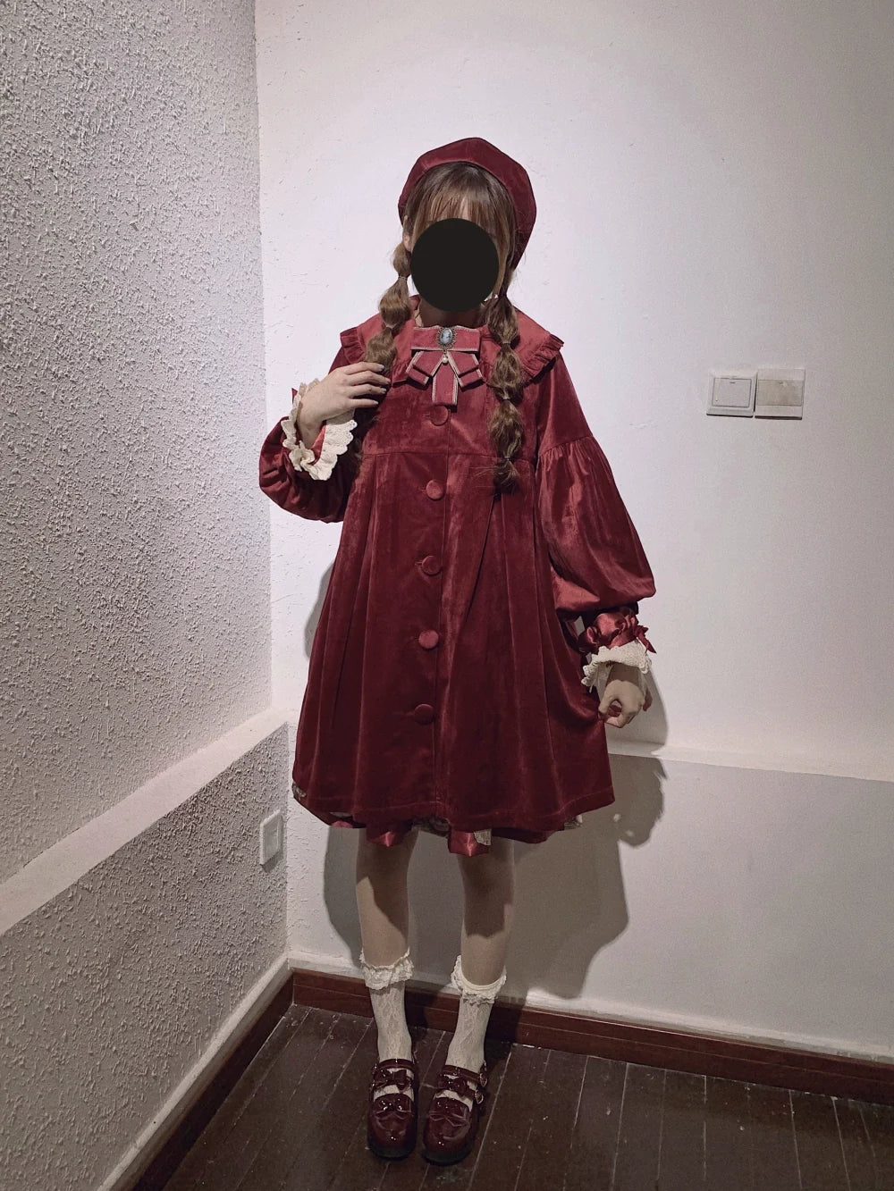 Dark Star Island - Winter Lolita Cape Velvet Antique Lolita Coat