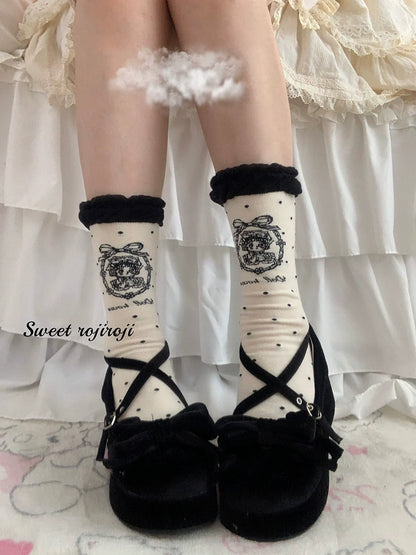 Roji Roji - Kawaii Cotton Lolita Socks Mid-calf Socks