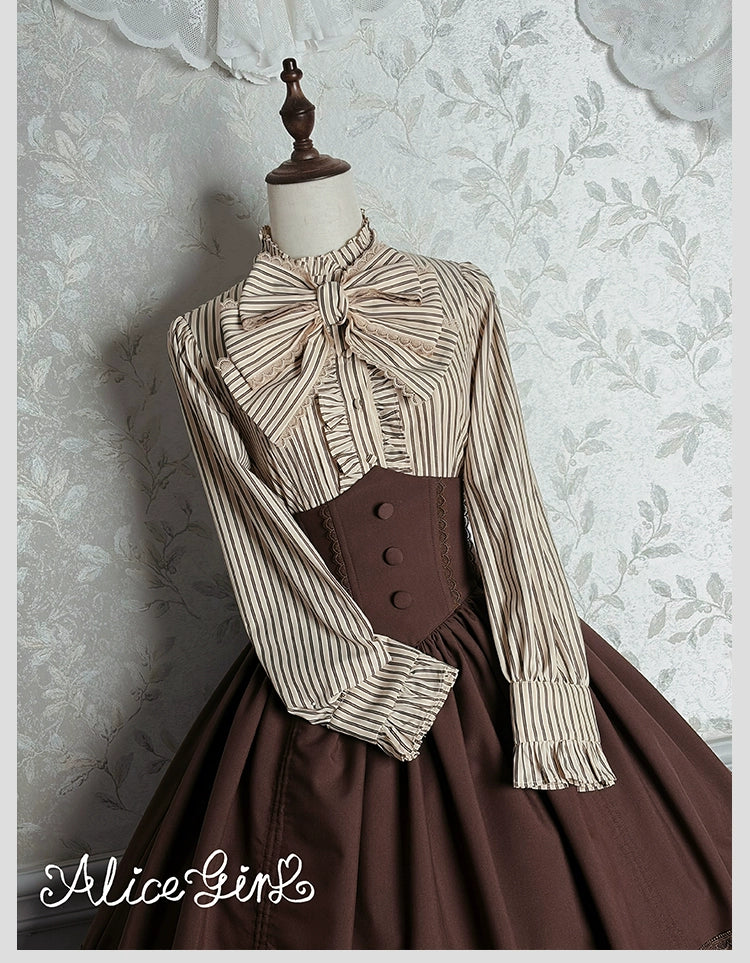 Alice Girl - Duke of Victoria - Classic Lolita Striped Blouse