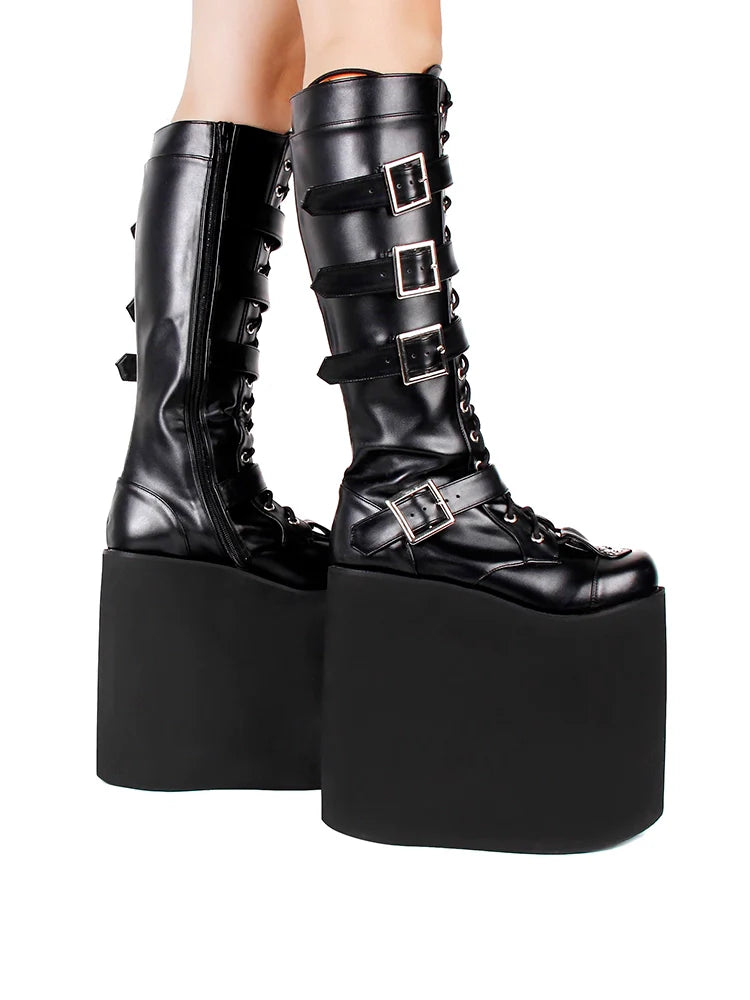 Angelic imprint - Customized Gothic Lolita Shoes Punk Boots 20CM Platform