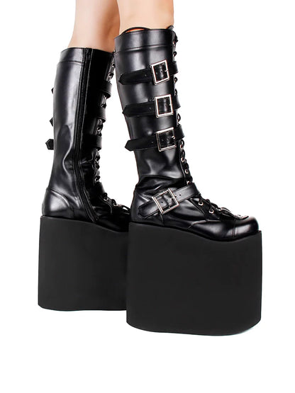 Angelic imprint - Customized Gothic Lolita Shoes Punk Boots 20CM Platform