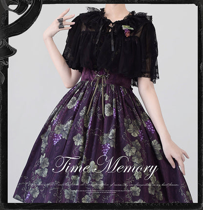 Time Memory - Sweetheart Curtain - Sweet Lolita Shawl Short Sleeve Lace Cardigan