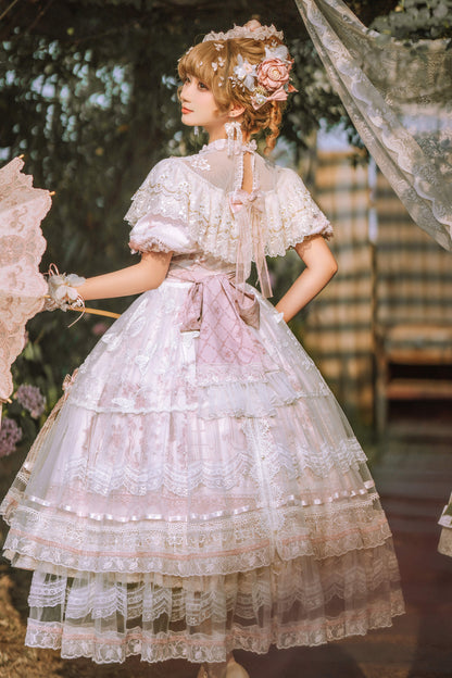 Garden Cat - Sunset Realm Lolita Bride Gorgeous OP FS