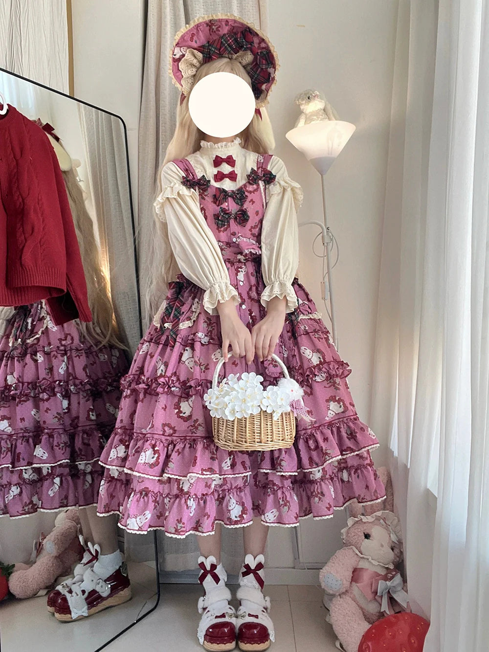 Miss Point - Forest Berry Bunny - Sweet Lolita JSK Elegant Bunny Print Dress