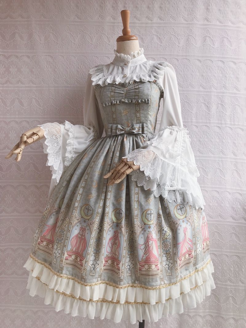 Yilia - Constellation Printing Chiffon Lolita JSK Dress