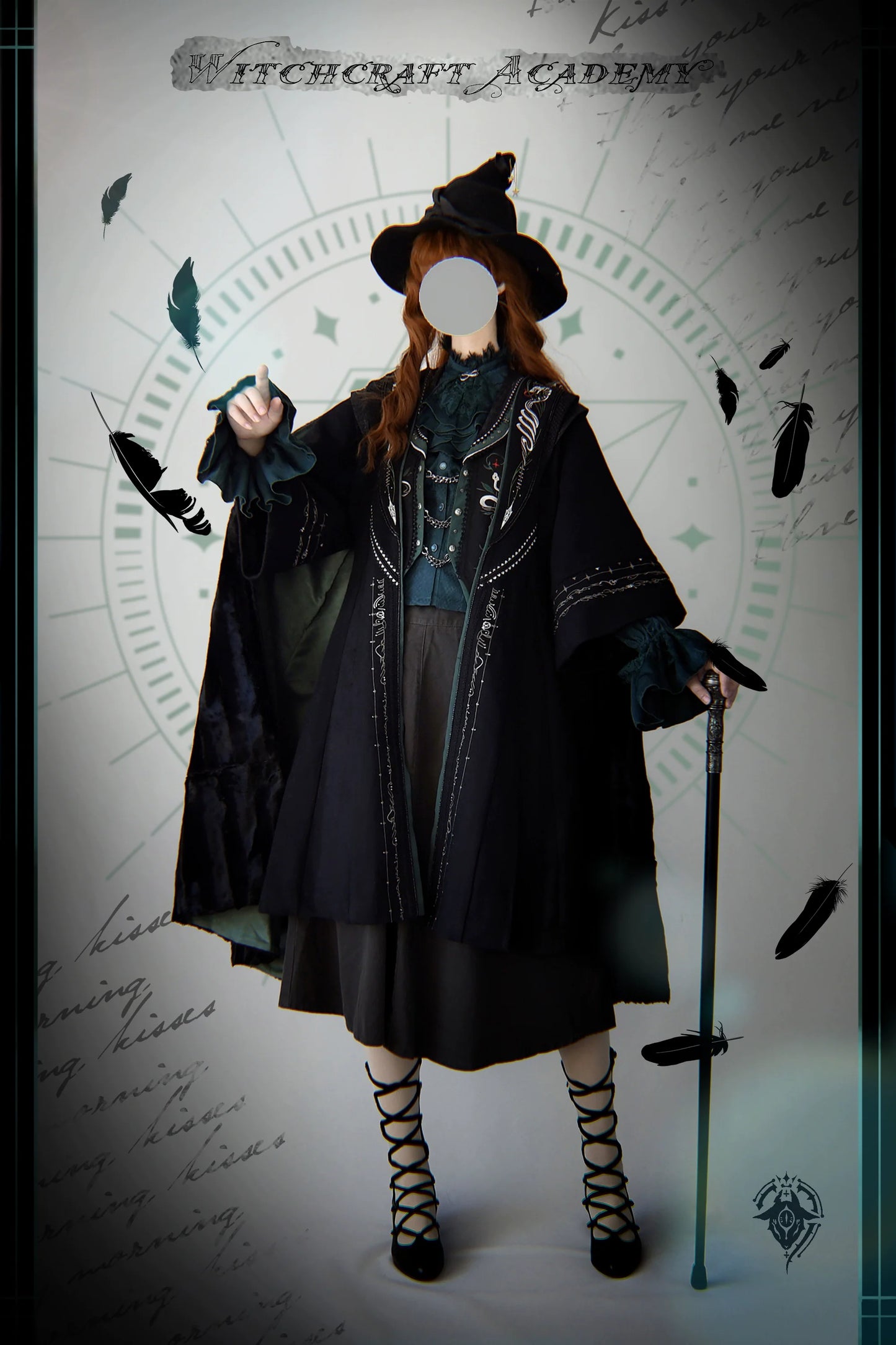 Arca et Ovis - Magic Academy G - Ouji Lolita Overcoat Embroidered Gothic Prince Long Coat