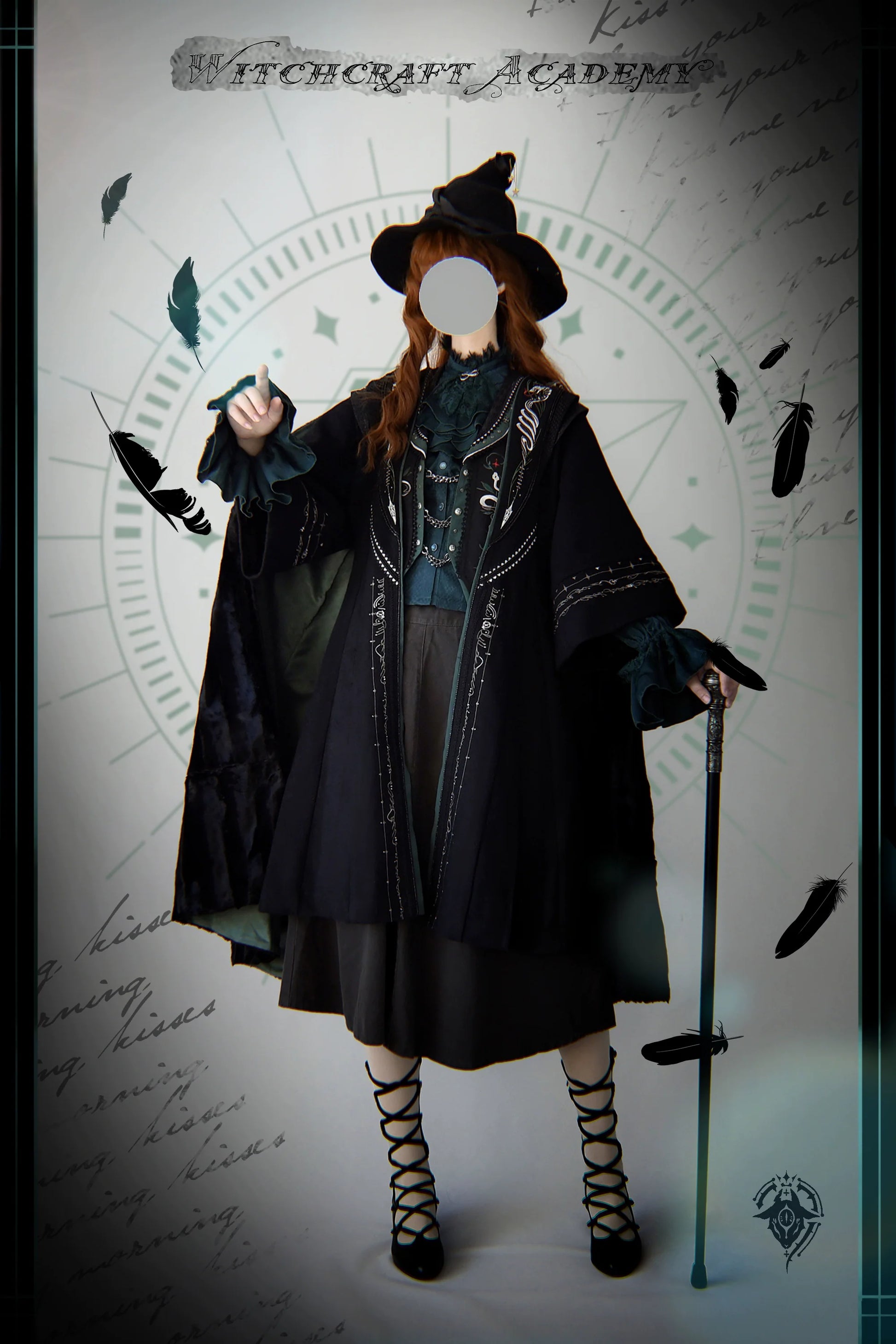 Arca et Ovis - Magic Academy G - Ouji Lolita Overcoat Embroidered Gothic Prince Long Coat