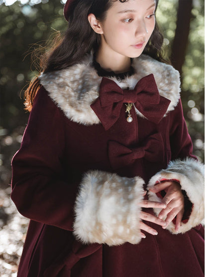 Unideer - Casual Lolita Winter Wool Down Coat Multicolors