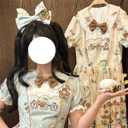 Babyblue - Bear Honey - Sweet Lolita Accessory Gingerbread Man Design