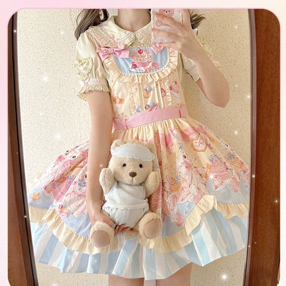 Mewroco - Party Bunny - Sweet Lolita Salopette Cute Daily Lolita Dress