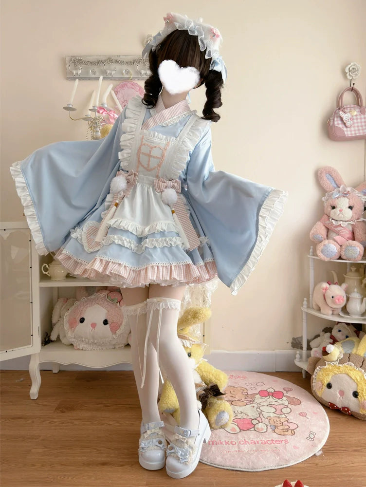 Hanguliang - Sweet Meow Nurse - Maid Lolita Skirt Set Kawaii Lolita Dress