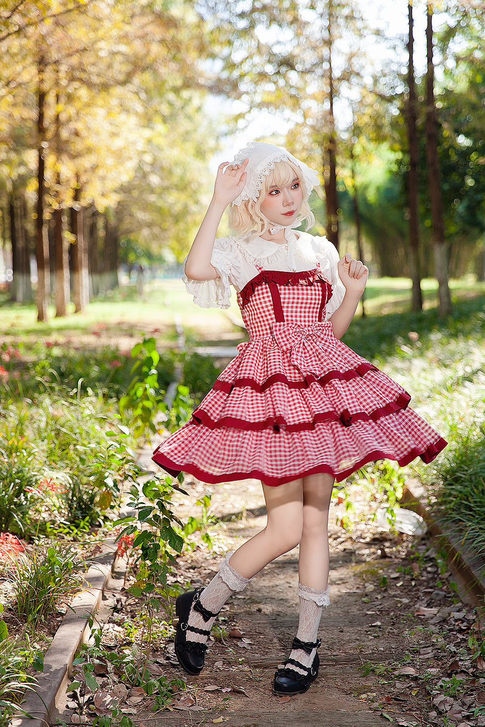 Infanta - Cloth Cat - Kawaii Lolita JSK Multi-Color Tiered Ruffles Dress