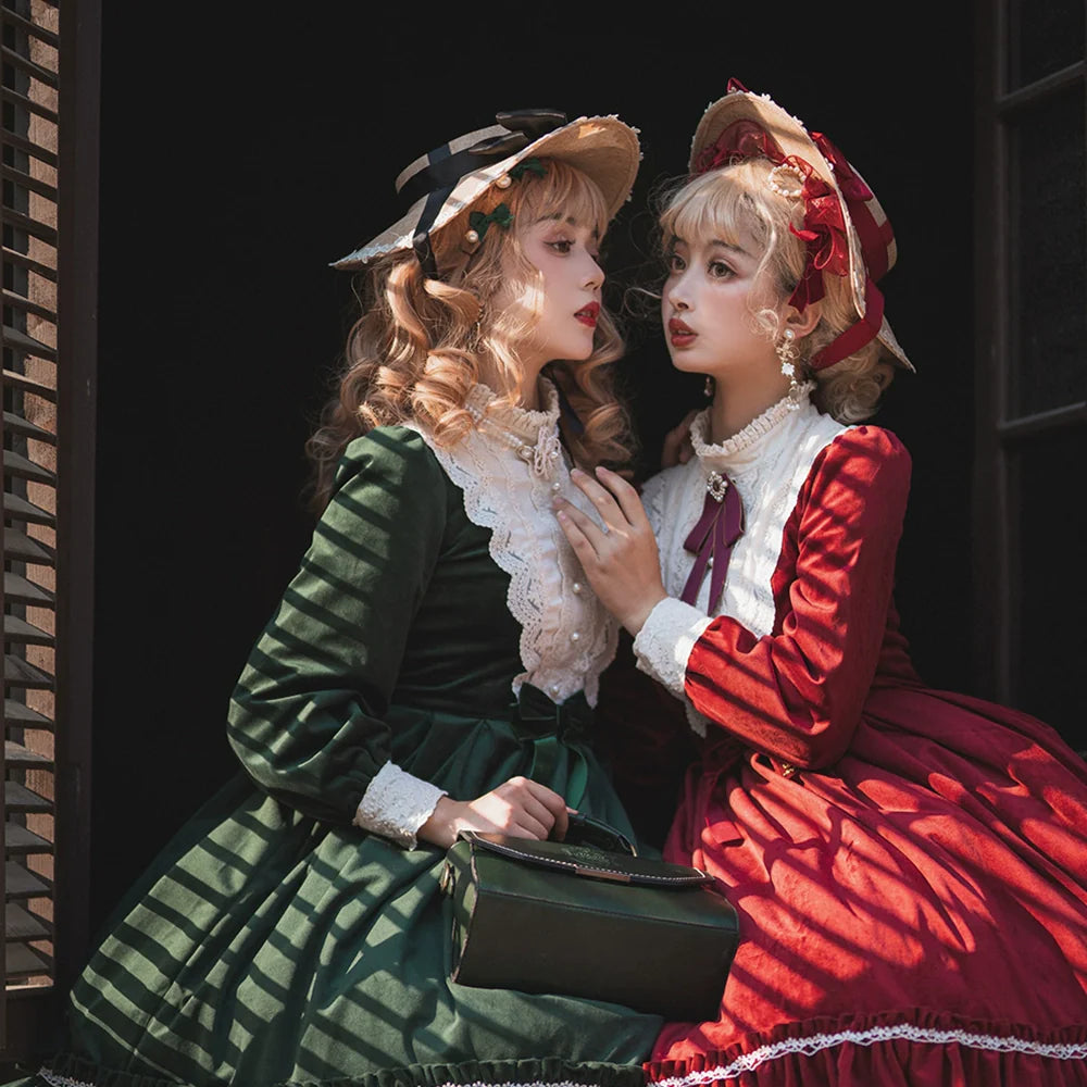 Miss Point - Customized Lolita Dress Vintage Elegant Velvet OP Dress