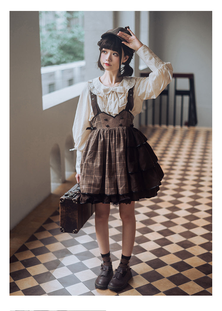 Honey Machine - Little Detective - Gothic Punk Lolita Salopette