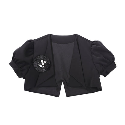 Designer's Gift - Shard Gem - Gothic Lolita Skirt Set with Sleeveless Shirt & Short Jacket