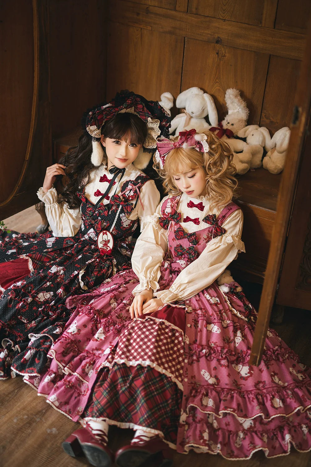 Miss Point - Forest Berry Bunny - Sweet Lolita JSK Elegant Bunny Print Dress