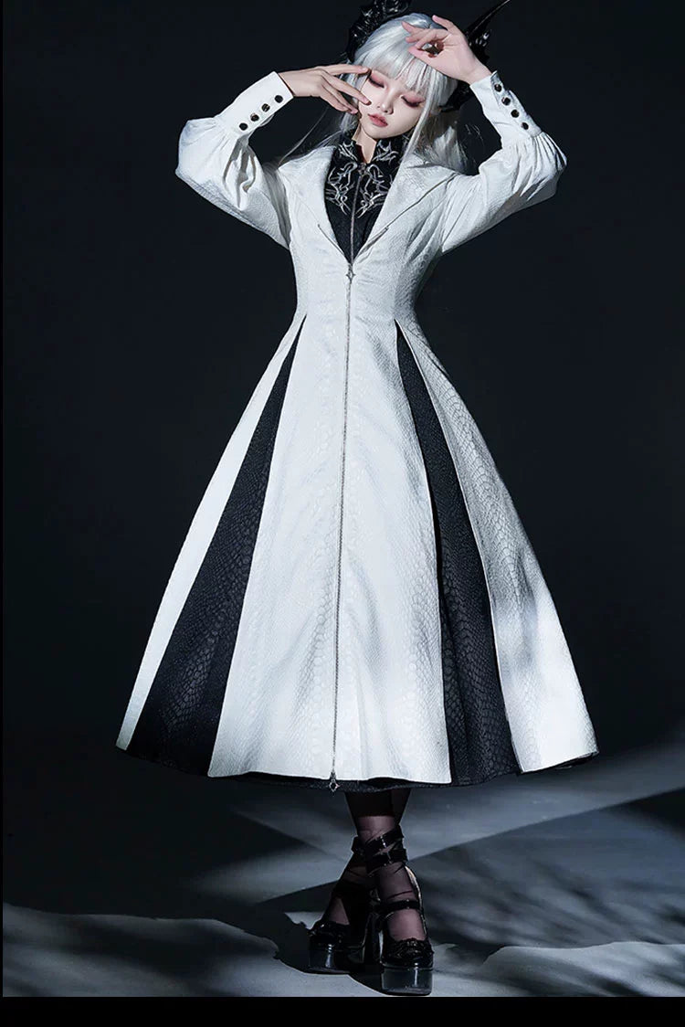 Morning mist and warbler - Dragon Scale - Gothic Lolita Jumper Dress Goth Coat