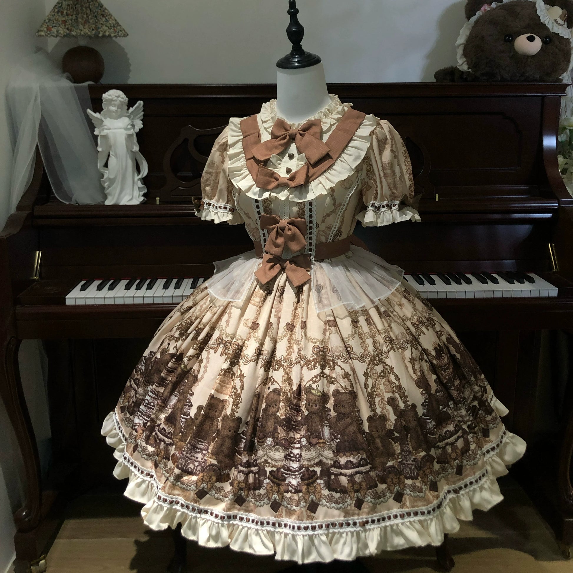 Doll Poem - Old School Lolita Printed OP, Zipper Clousure