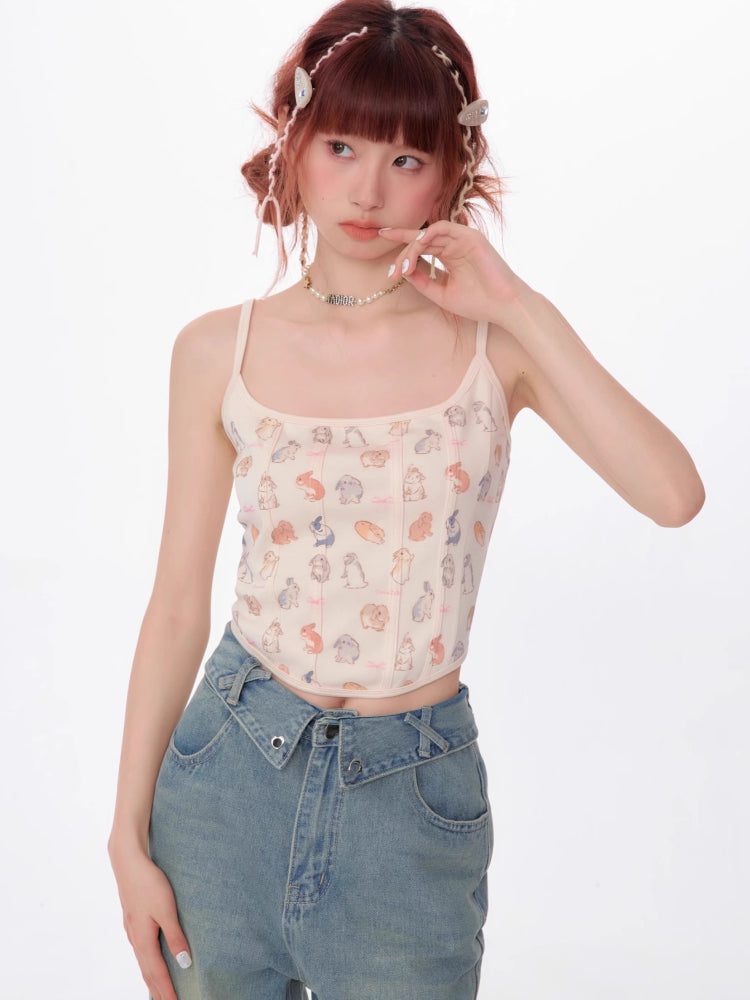 Short sleeveless top【s0000007538】