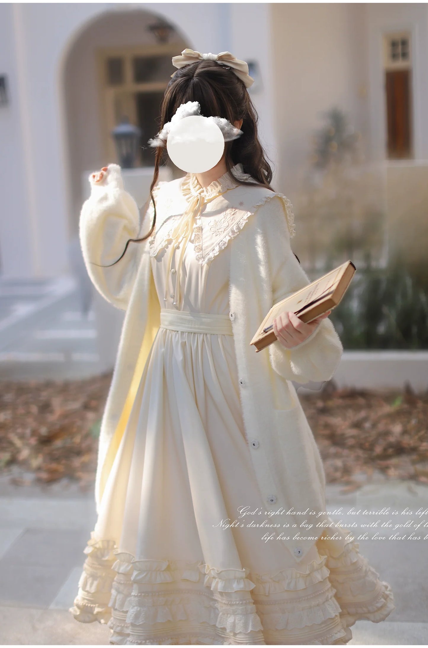 HuTaoMuJK - Wind Kiss Tulip - Classic Lolita OP Elegant Lolita Cardigan