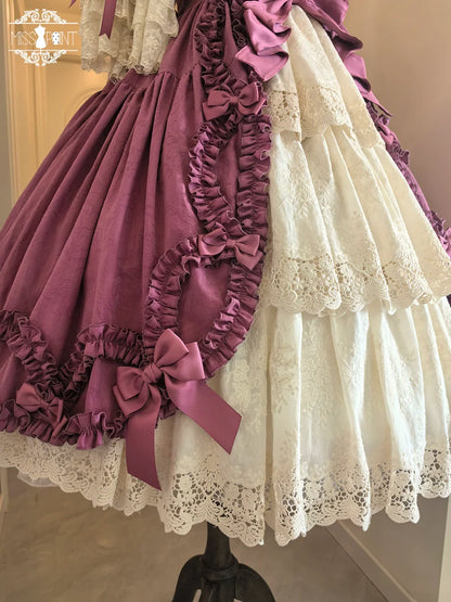 Miss Point - Lilyka Garden - Classic Lolita OP Dress Set Elegant Floral Wall Princess Sleeve