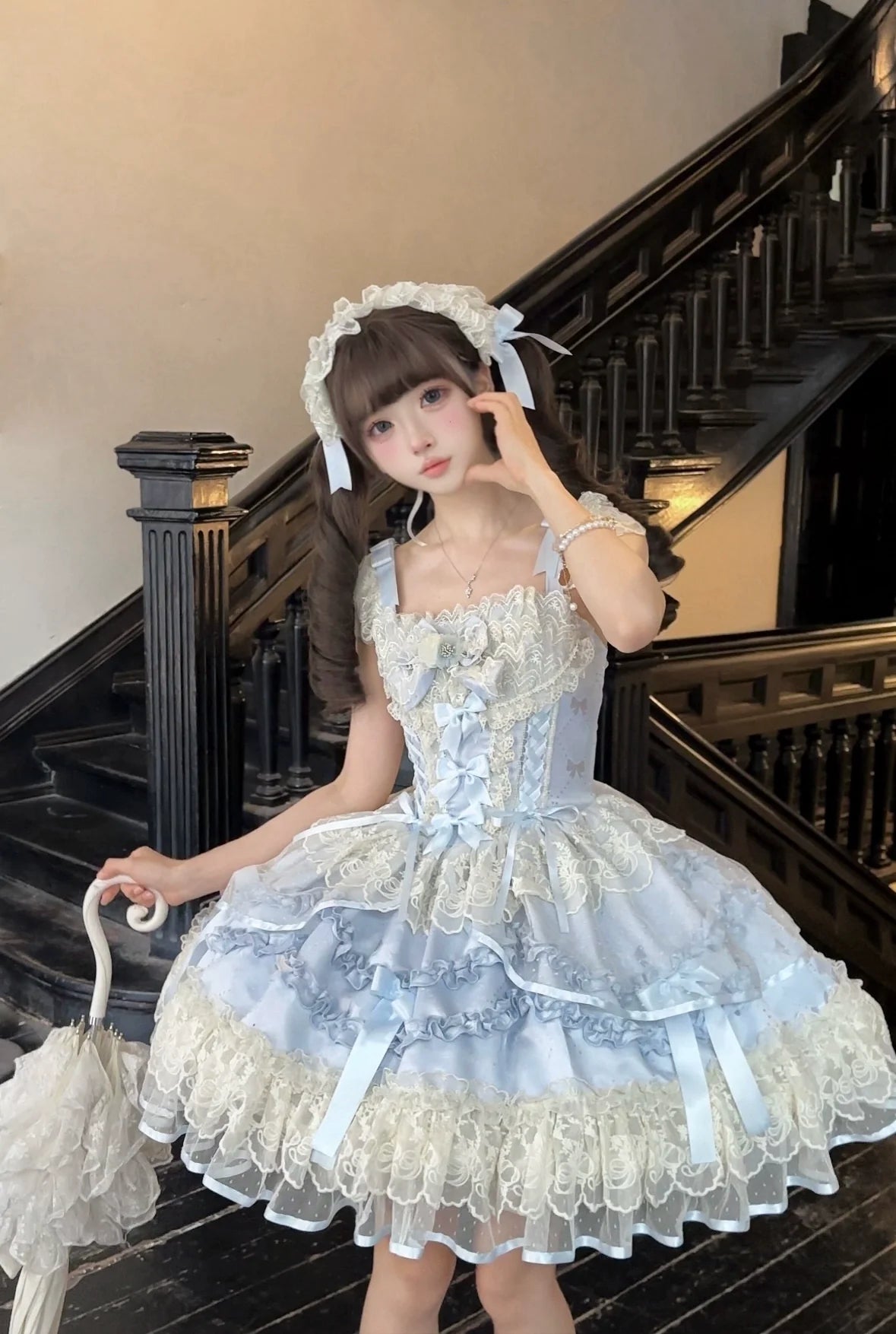 Sugar Girl - Dreamy Butterfly - Ballet-style Sweet Lolita JSK Dress With Large Bow Trailing