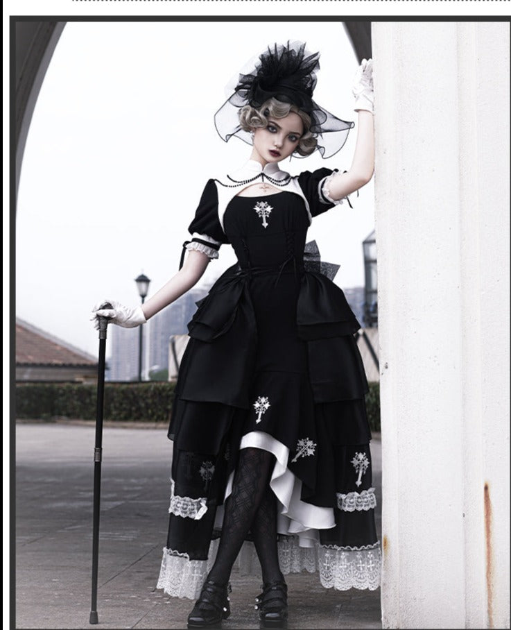 With PUJI - Prayer of the Dead - Gothic Nun Lolita OP Dress