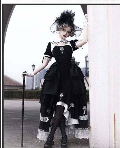 With PUJI - Prayer of the Dead - Gothic Nun Lolita OP Dress