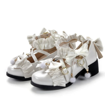 Fairy Godmothe - Preppy Style Flat Shoes Mid Heel Round Toe Lolita Shoes